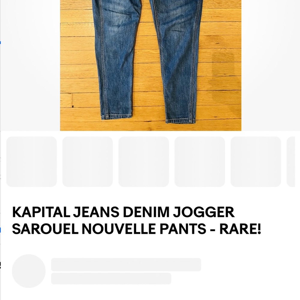 Kapital Blue Relaxed Denim with Tapered Fit